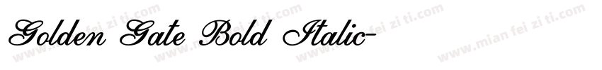Golden Gate Bold Italic字体转换